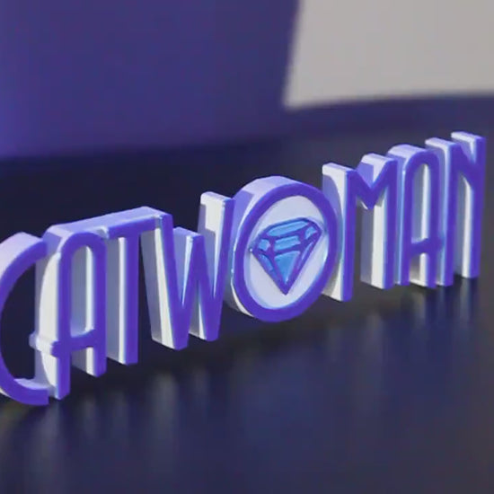 Cat Woman 3D printed Comic Logo Art