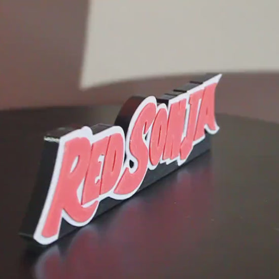 Red Sonja 3D printed Comic Logo Art