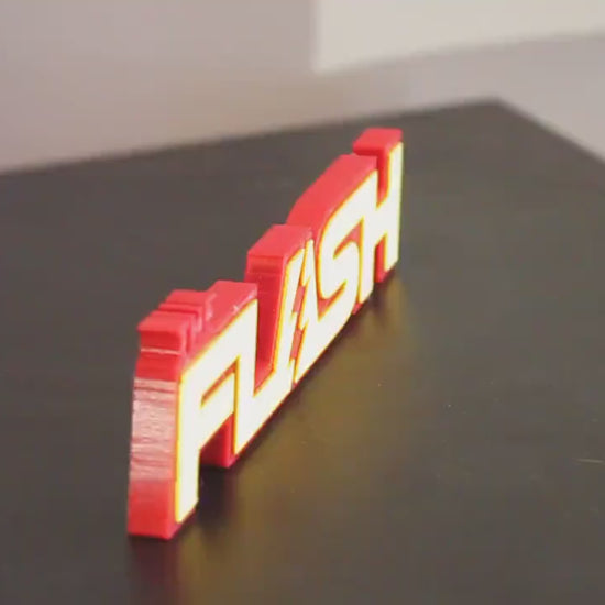 Flash 3D printed Comic Logo Art