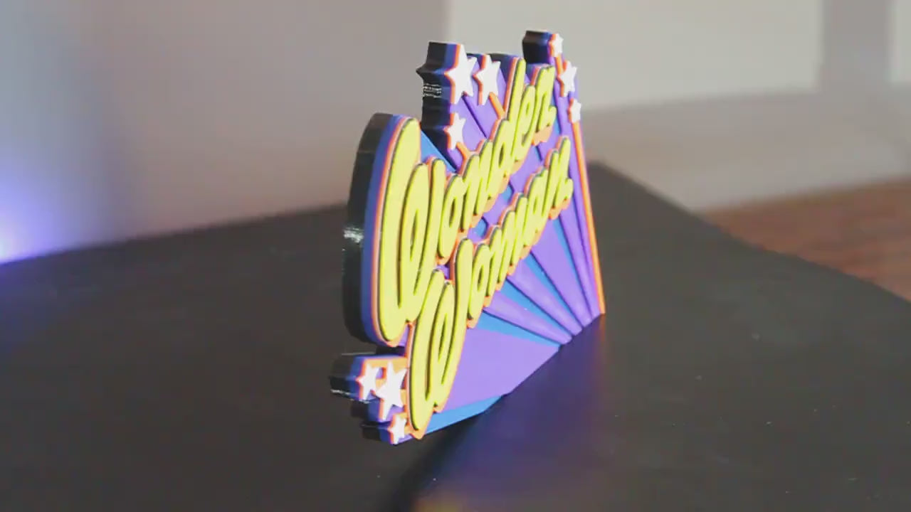 Wonder Woman TV Show 3D printed Logo Sign Wall Desk Shelf Art