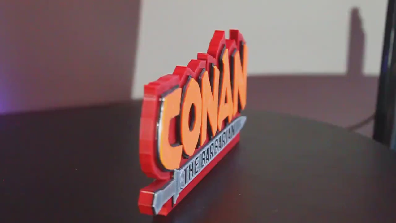 Conan The Barbarian 3D printed Comic Logo Art