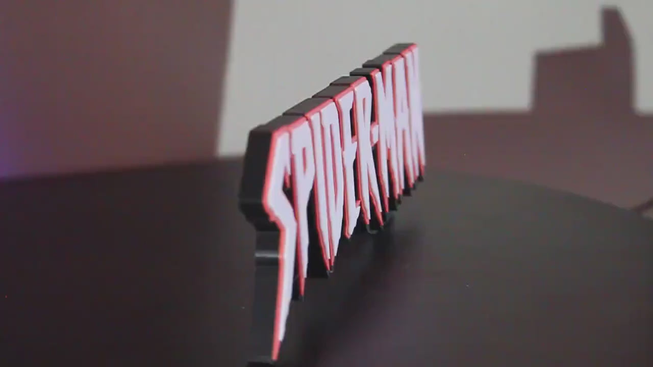 Spider-Man 3D printed Comic Logo Art