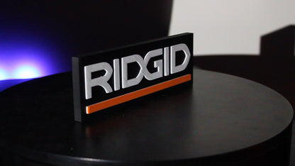 Ridgid 3D printed Logo Sign Wall Desk Shelf Art