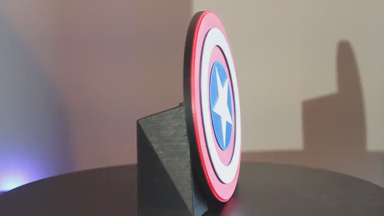 Captain America's Shield 3D printed Comic Logo Art