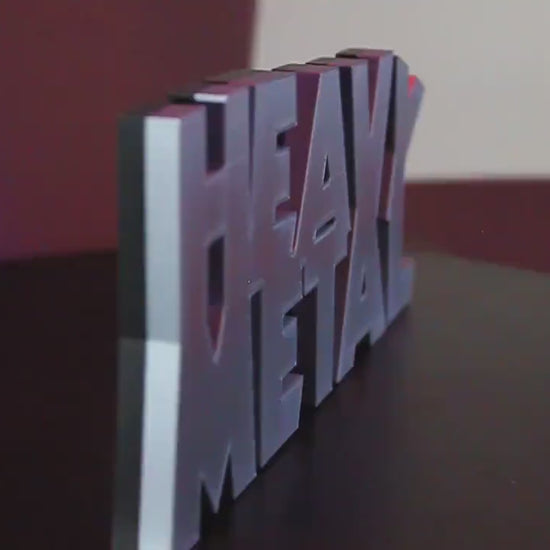 Heavy Metal 3D printed Logo Art