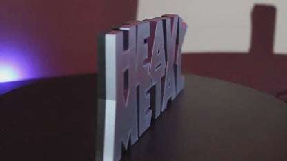 Heavy Metal 3D printed Logo Art