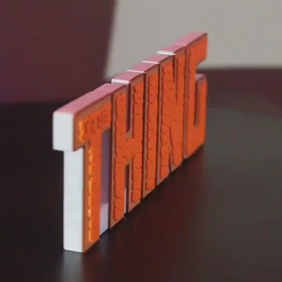 The Thing 3D printed Comic Logo Art