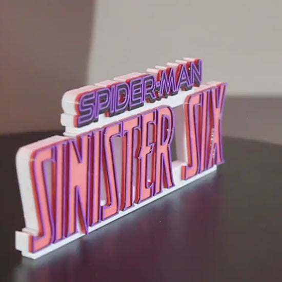 Sinister Six 3D printed Comic Logo Art