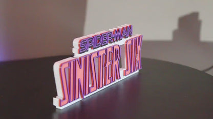 Sinister Six 3D printed Comic Logo Art