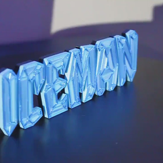 Iceman 3D printed Comic Logo Art