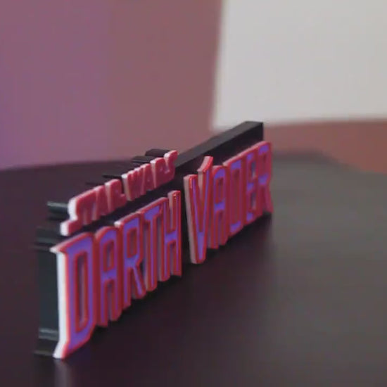 Darth Vader 3D printed Comic Logo Art