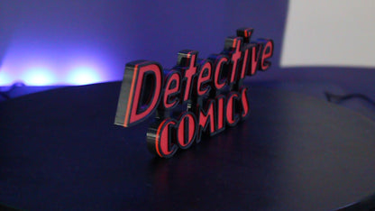 Detective Comics 3D printed Logo Sign Wall Desk Shelf Art