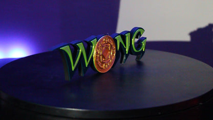 Wong 3D printed Logo Sign Wall Desk Shelf Art