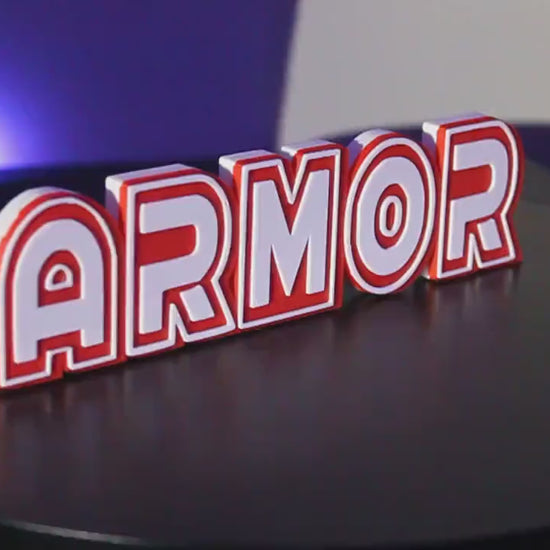 Armor 3D printed Comic Logo Art