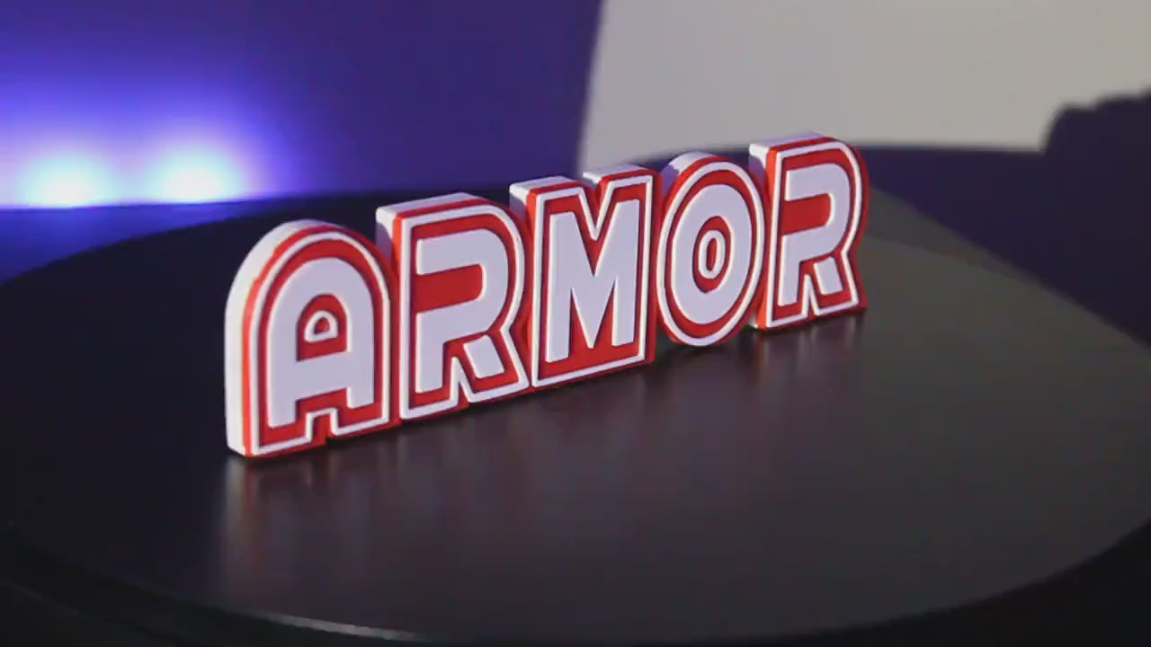 Armor 3D printed Comic Logo Art