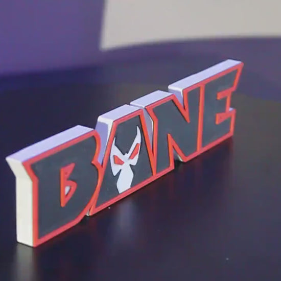 Bane 3D printed Comic Logo Art