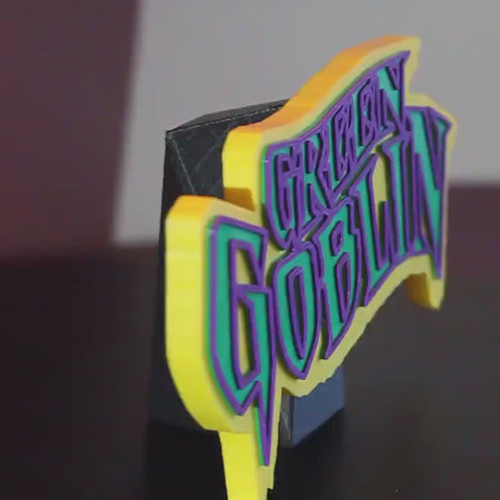 Green Goblin 3D printed Comic Logo Art