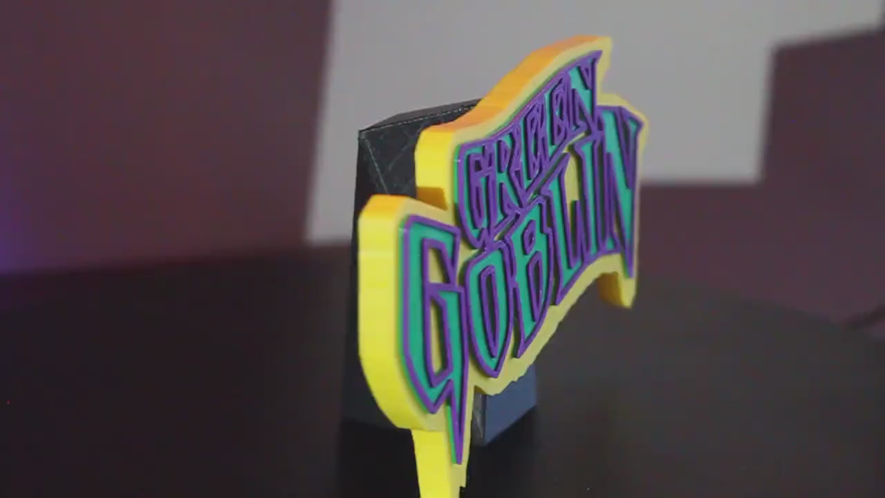 Green Goblin 3D printed Comic Logo Art