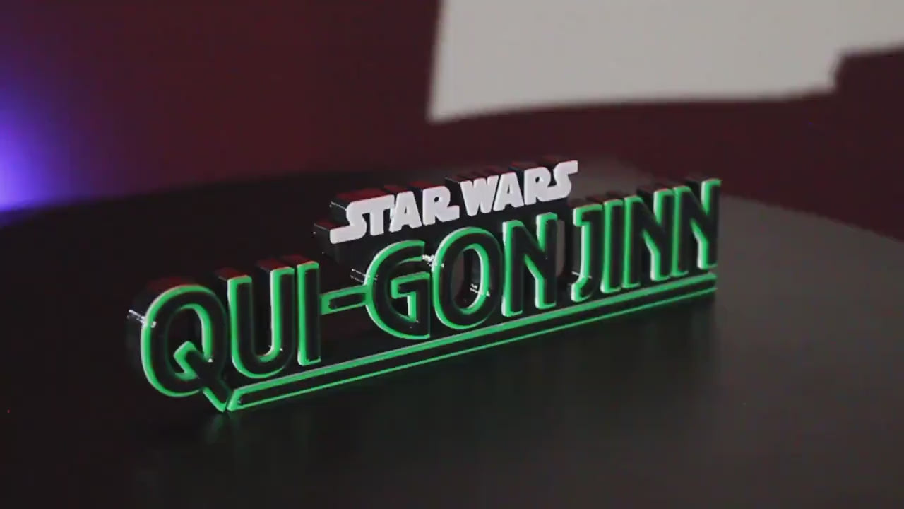 Qui-Gon Jinn 3D printed Comic Logo Art