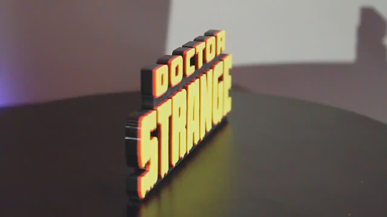 Doctor Strange 3D printed Comic Logo Art