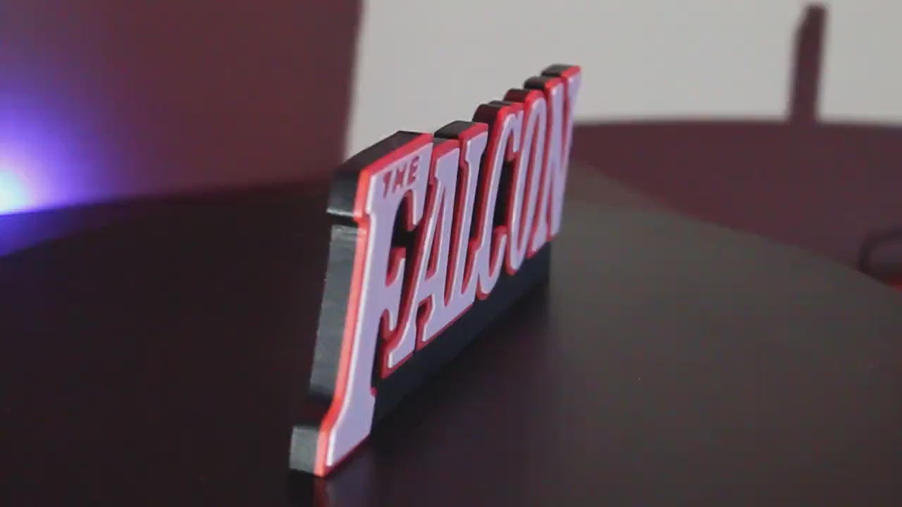 Falcon 3D printed Comic Logo Art