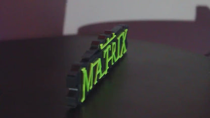 The Matrix Movie 3D Printed Logo