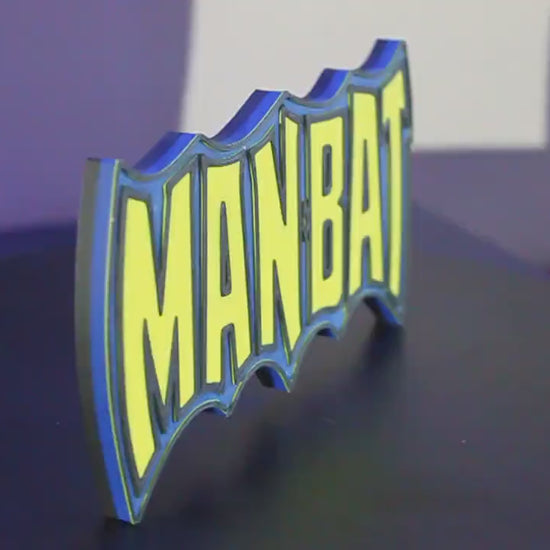 Manbat 3D printed Comic Logo Art