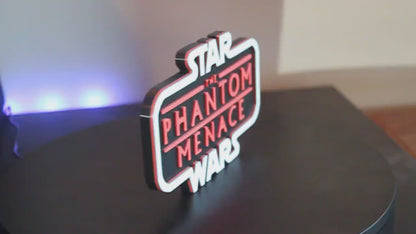 Star Wars Phantom Menace 3D printed Logo Art