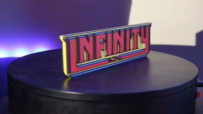 Infinity 3D printed Logo Sign Wall Desk Shelf Art