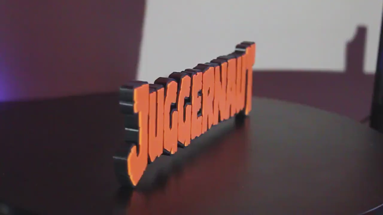 Juggernaut 3D printed Comic Logo Art