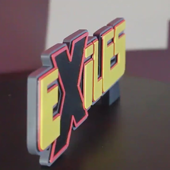 Exiles 3D printed Comic Logo Art