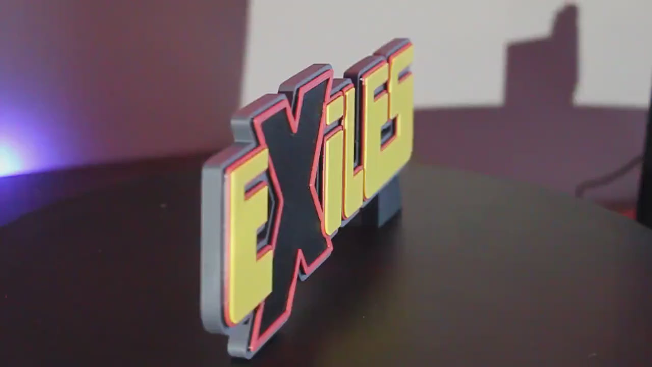 Exiles 3D printed Comic Logo Art