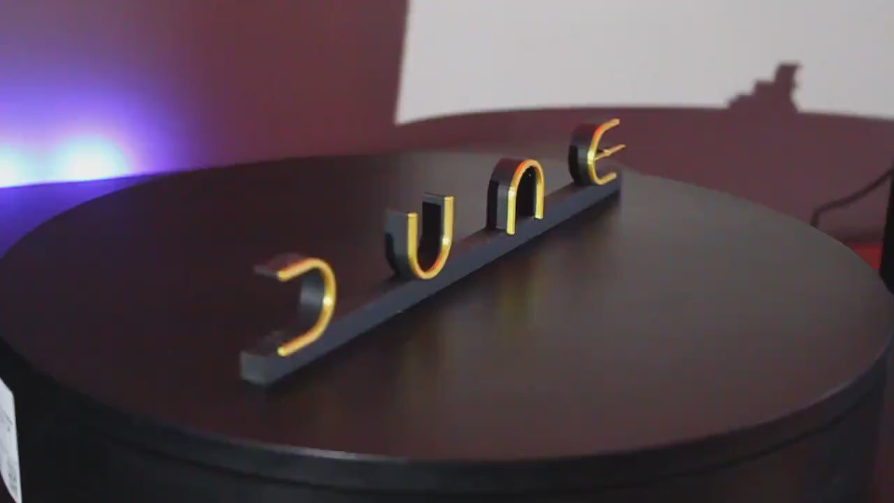 Dune 3D printed Logo Art