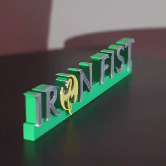 Iron Fist 3D printed Comic Logo Art