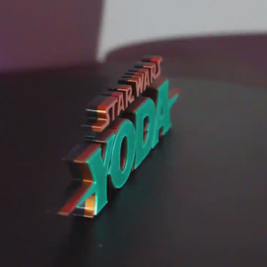 Yoda 3D printed Comic Logo Art