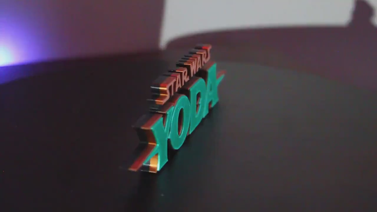 Yoda 3D printed Comic Logo Art