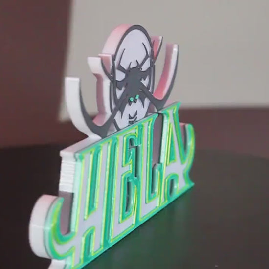 Hela 3D printed Comic Logo Art