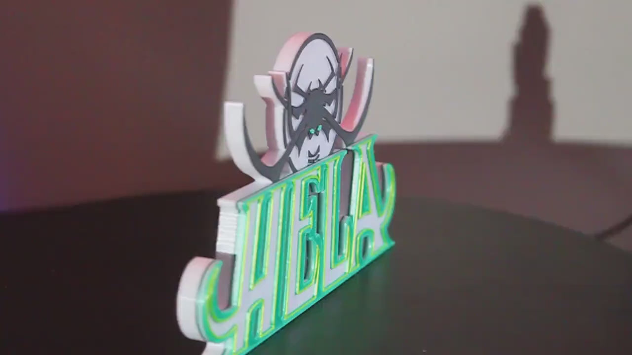 Hela 3D printed Comic Logo Art