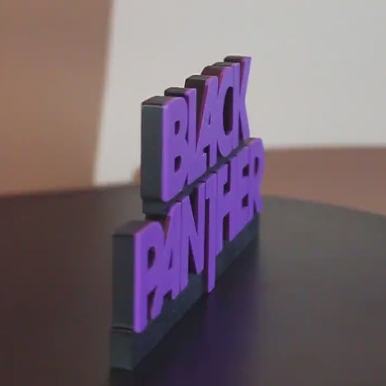 Black Panther 3D printed Comic Logo Art