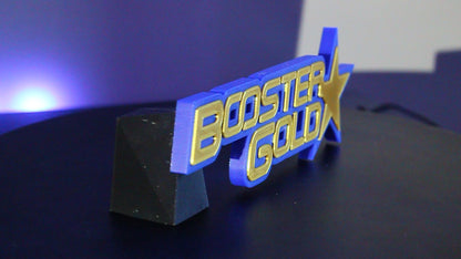 Booster Gold 3D printed Logo Sign Wall Desk Shelf Art