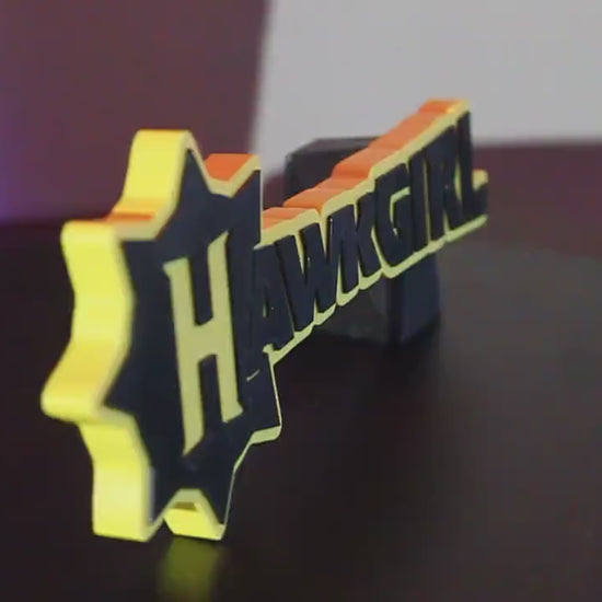 Hawkgirl 3D printed Comic Logo Art