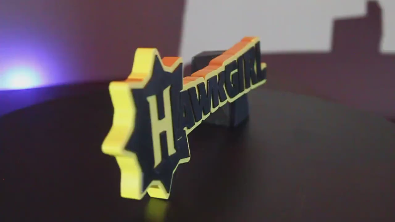 Hawkgirl 3D printed Comic Logo Art