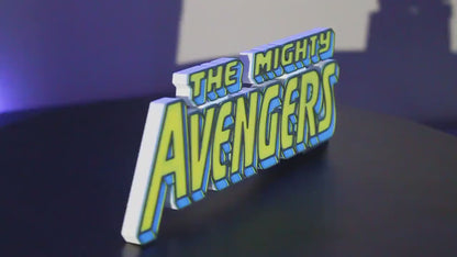 The Mighty Avengers 3D printed Comic Logo Art