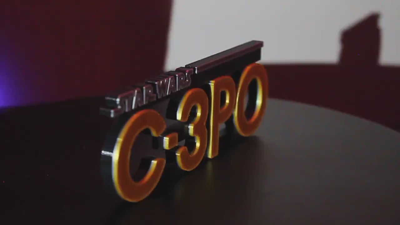 C-3PO 3D printed Logo Art