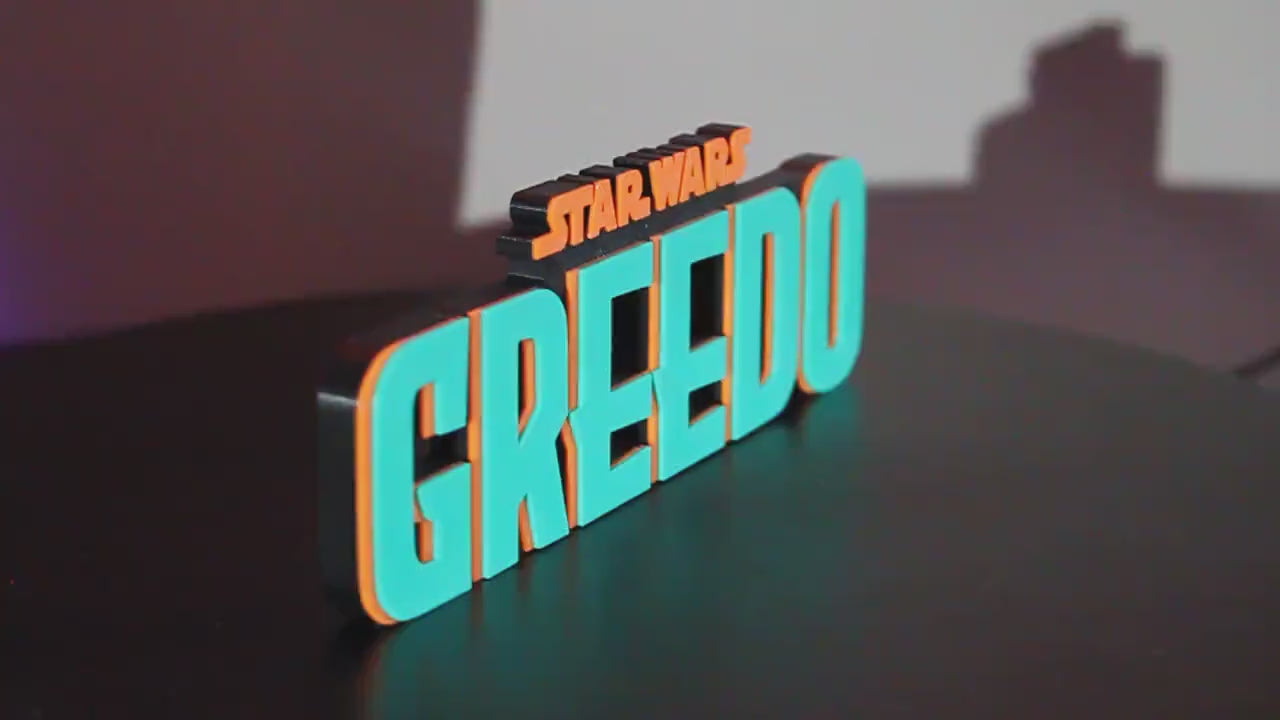 Greedo 3D printed Logo Art