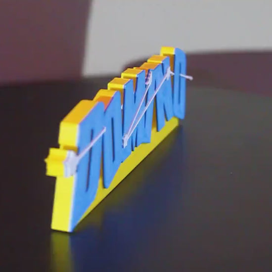 Domino 3D printed Comic Logo Art