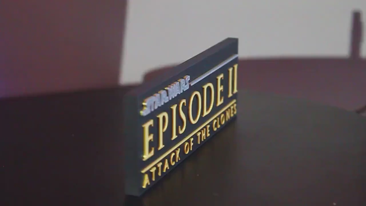 Star Wars Episode II 3D printed Logo Art