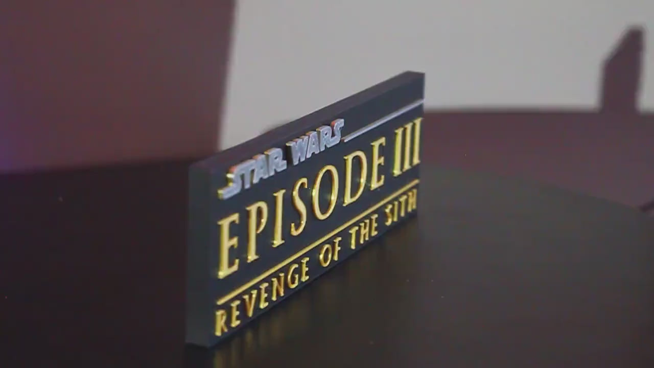 Star Wars Episode III 3D printed Logo Art