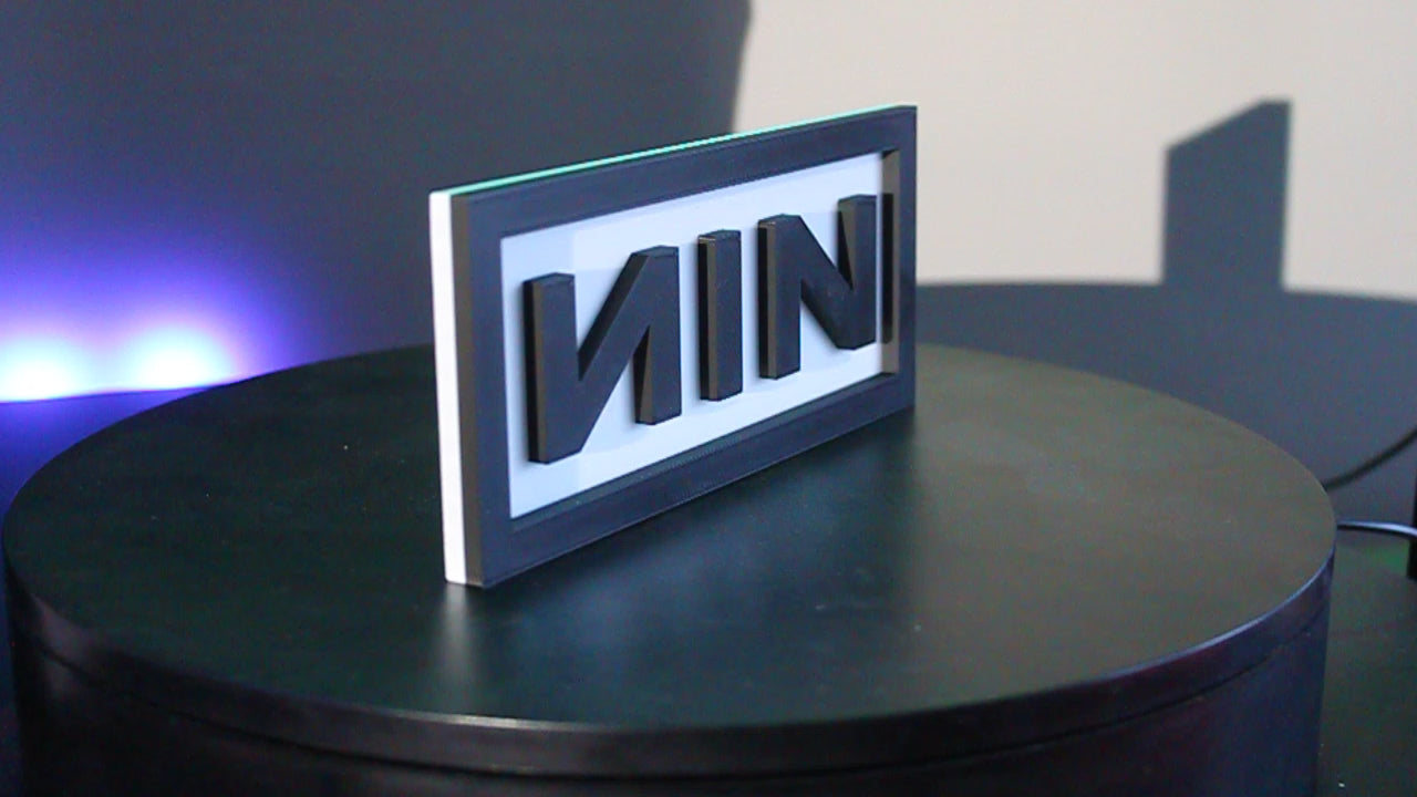 Nine Inch Nails, NIN 3D printed Logo Sign Wall Desk Shelf Art