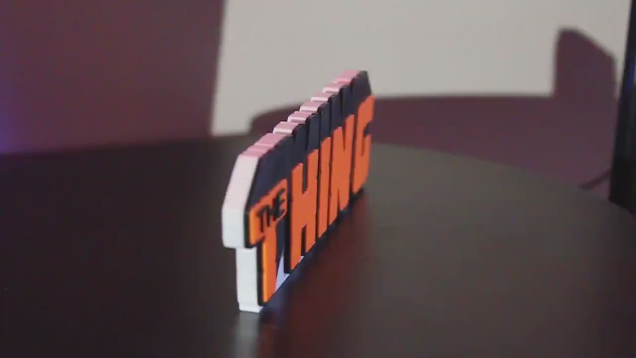 The Thing 3D printed Comic Logo Art